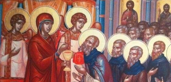 La Madre di Dio che impartisce la comunione, una rappresentazione iconografica rara