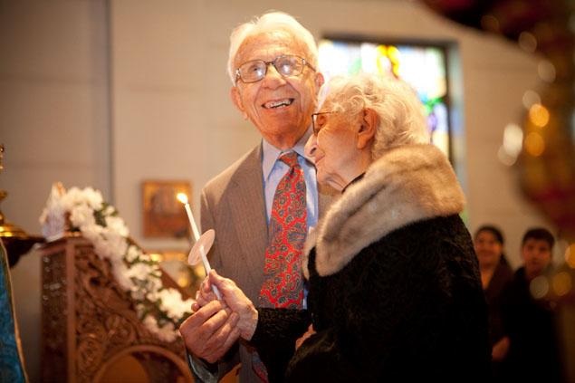 Ottantesimo anniversario di matrimonio in chiesa