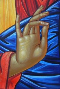 Che cosa significa questo gesto della mano nelle icone?