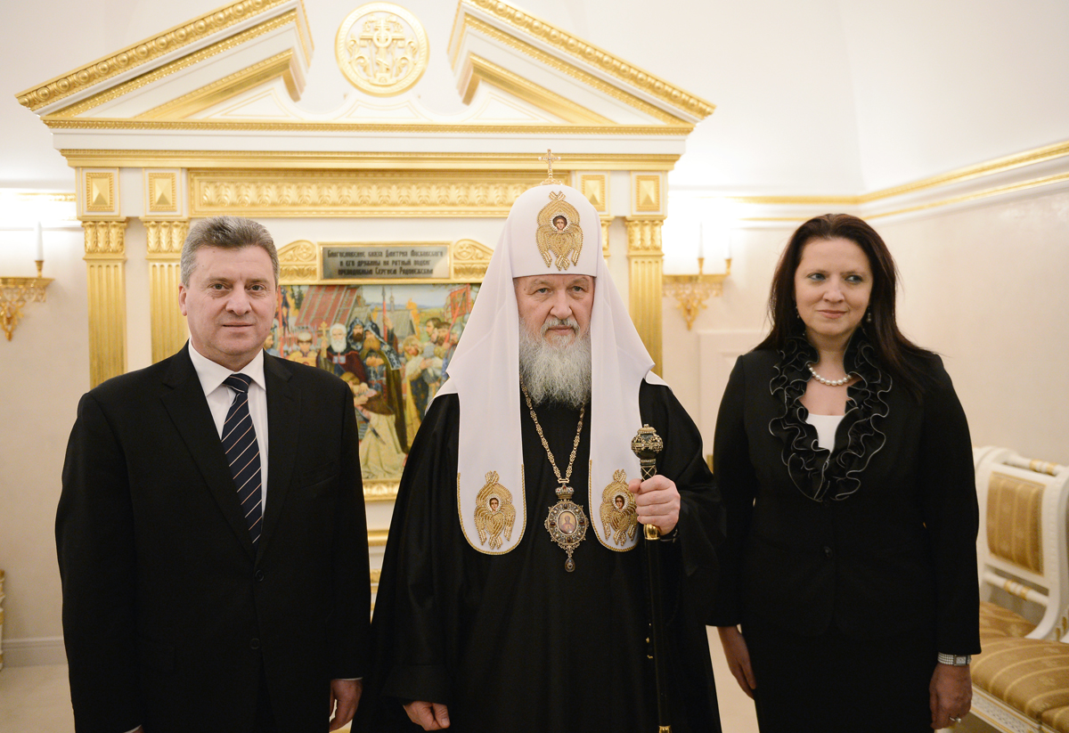 Il presidente della Repubblica di Macedonia incontra il patriarca Kirill
