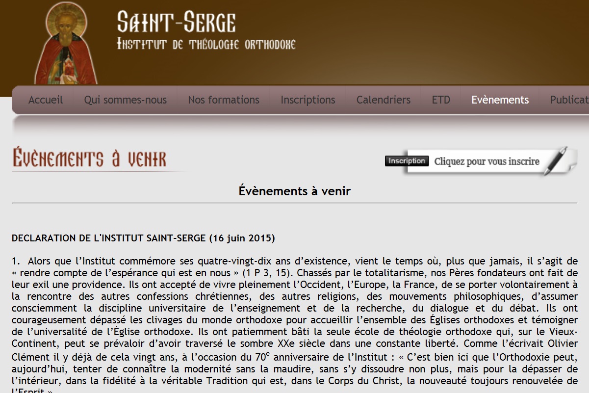 L'Istituto San Sergio di Parigi chiude le attività per l'anno accademico 2015-2016