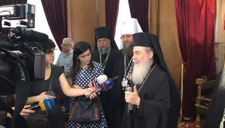 Il patriarca Teofilo di Gerusalemme sul metropolita Onufrij di Kiev