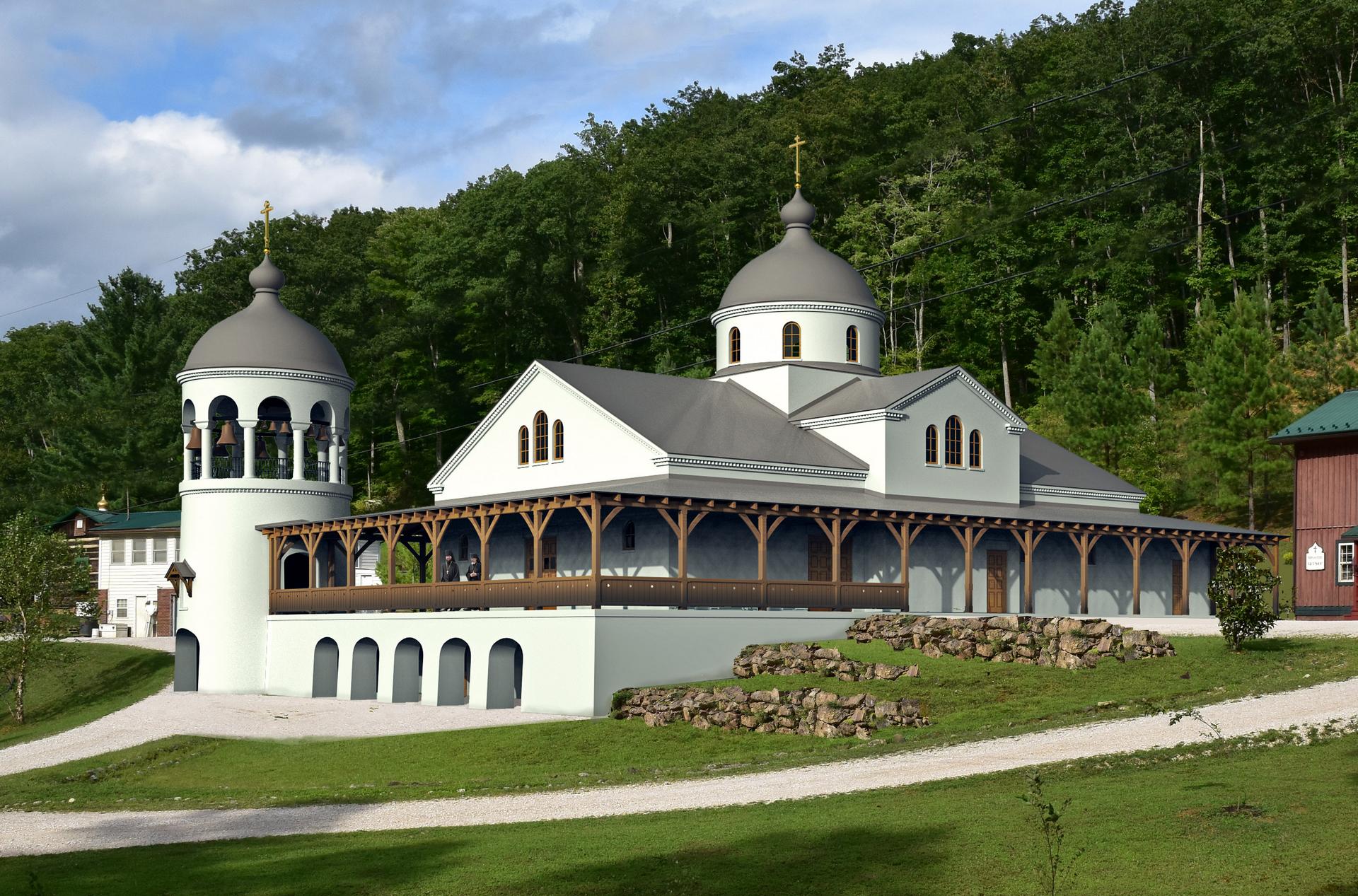 Una bella chiesa per il monastero della santa Croce in West Virginia