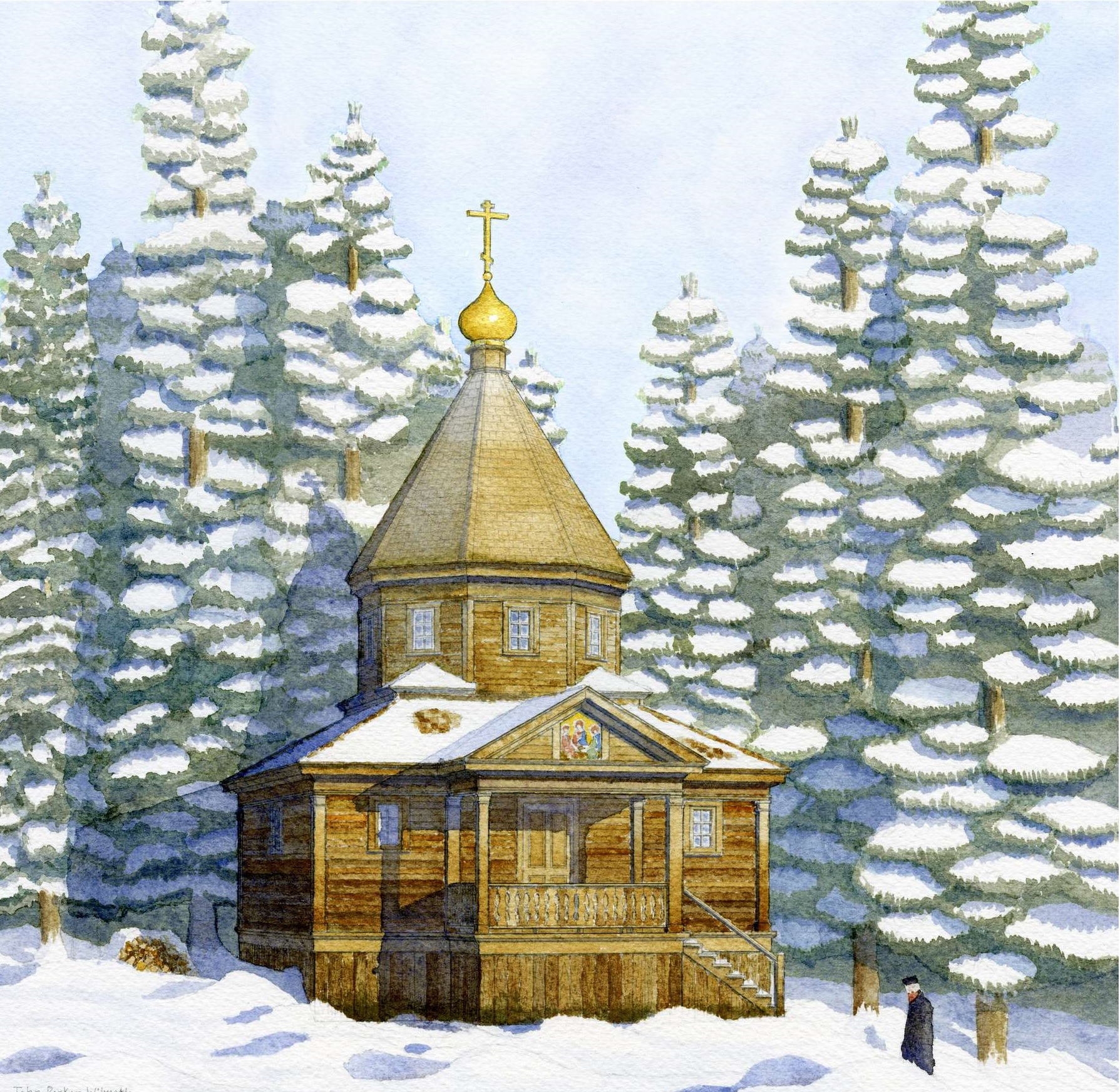 Una cappella monastica per Spruce Island, Alaska