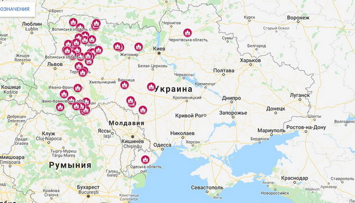 La Chiesa ucraina pubblica una mappa interattiva delle chiese sequestrate