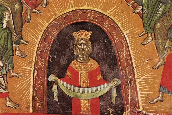 Chi è l'uomo anziano sull'icona della Pentecoste?