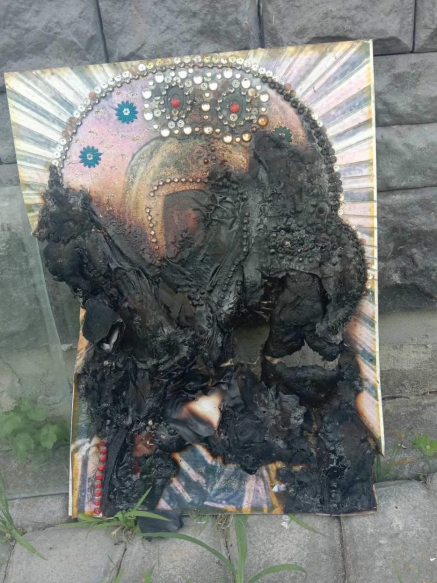 Icona miracolosa vandalizzata in Volinia